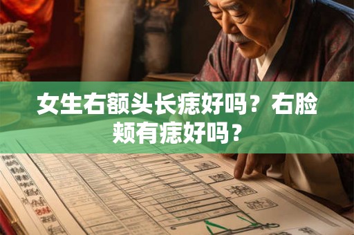 女生右额头长痣好吗？右脸颊有痣好吗？