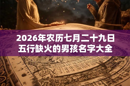 2026年农历七月二十九日五行缺火的男孩名字大全 2026年农历七月二十九日五行缺火的男孩名字大全