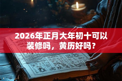2026年正月大年初十可以装修吗，黄历好吗？