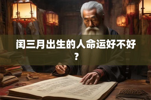 闰三月出生的人命运好不好？