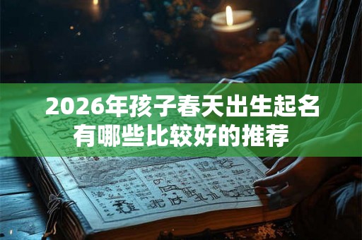 2026年孩子春天出生起名有哪些比较好的推荐