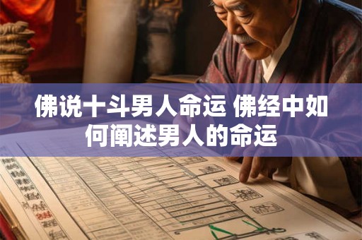佛说十斗男人命运 佛经中如何阐述男人的命运 佛说十斗男人命运 佛经中如何阐述男人的命运