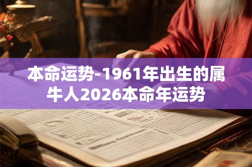 本命运势-1961年出生的属牛人2026本命年运势
