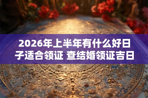 2026年上半年有什么好日子适合领证 查结婚领证吉日免费