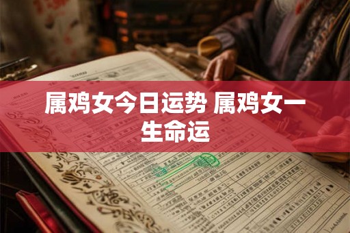 属鸡女今日运势 属鸡女一生命运 属鸡女今日运势 属鸡女一生命运
