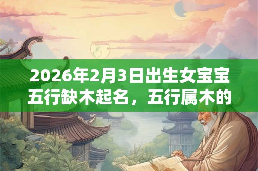 2026年2月3日出生女宝宝五行缺木起名，五行属木的女孩名字