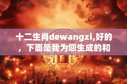 十二生肖dewangzi,好的，下面是我为您生成的和
