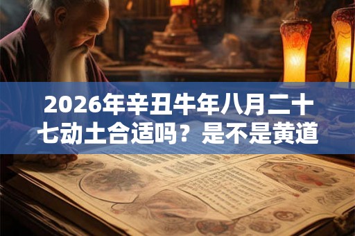 2026年辛丑牛年八月二十七动土合适吗？是不是黄道吉日？