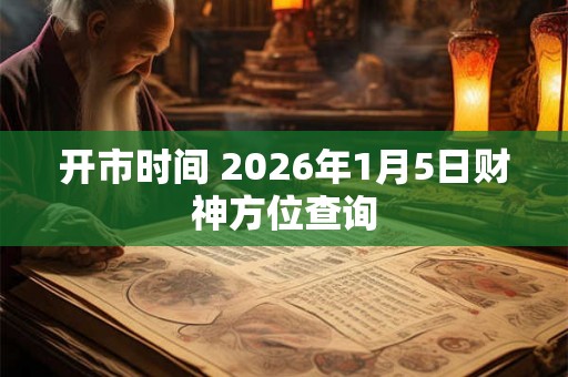 开市时间 2026年1月5日财神方位查询 开市时间 2026年1月5日财神方位查询