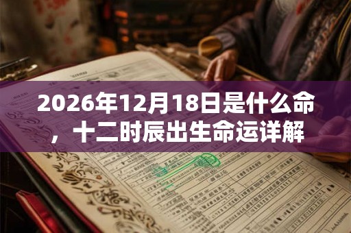 2026年12月18日是什么命,十二时辰出生命运详解 2026年12月18日是什么命,十二时辰出生命运详解
