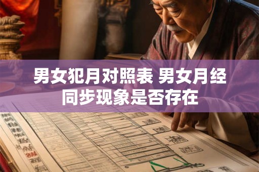 男女犯月对照表 男女月经同步现象是否存在