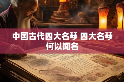 中国古代四大名琴 四大名琴何以闻名