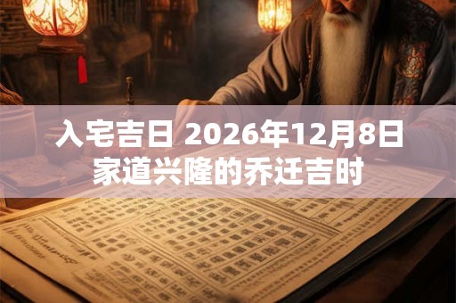 入宅吉日 2026年12月8日家道兴隆的乔迁吉时