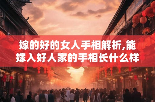 嫁的好的女人手相解析,能嫁入好人家的手相长什么样? 嫁的好的女人手相解析,能嫁入好人家的手相长什么样?