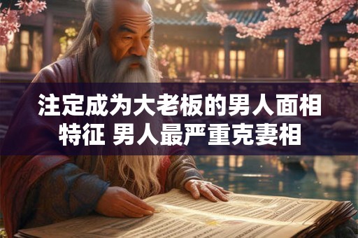 注定成为大老板的男人面相特征 男人最严重克妻相 注定成为大老板的男人面相特征 男人最严重克妻相