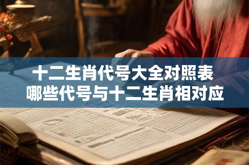 十二生肖代号大全对照表 哪些代号与十二生肖相对应详细对照表一览