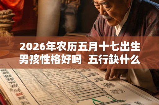 2026年农历五月十七出生男孩性格好吗  五行缺什么