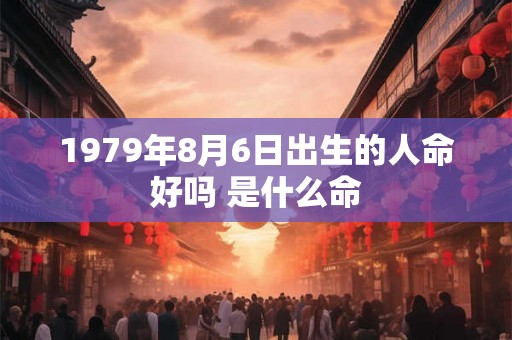 1979年8月6日出生的人命好吗 是什么命