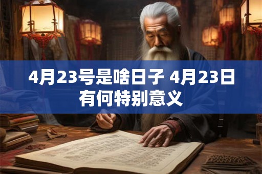 4月23号是啥日子 4月23日有何特别意义 4月23号是啥日子 4月23日有何特别意义