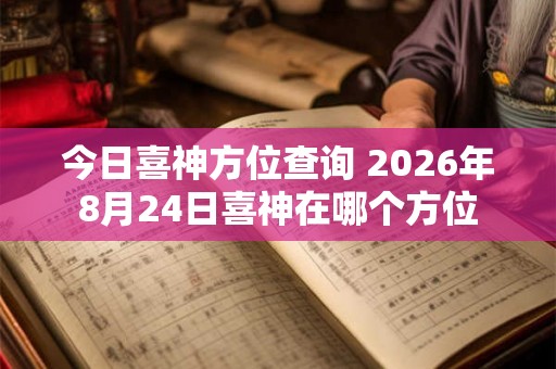 今日喜神方位查询 2026年8月24日喜神在哪个方位