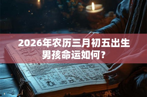 2026年农历三月初五出生男孩命运如何？