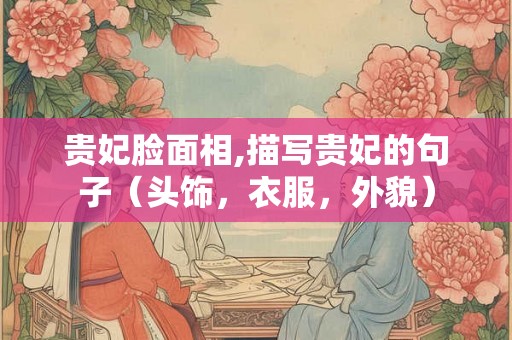 贵妃脸面相,描写贵妃的句子（头饰，衣服，外貌）