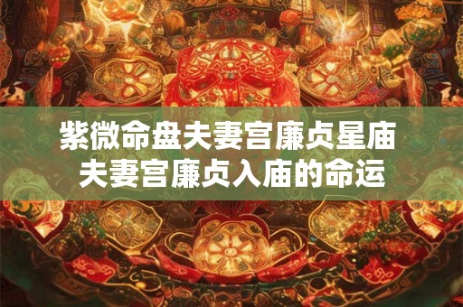 紫微命盘夫妻宫廉贞星庙 夫妻宫廉贞入庙的命运