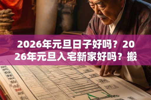 2026年元旦日子好吗？2026年元旦入宅新家好吗？搬家入宅要注意什么？