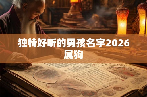 独特好听的男孩名字2026属狗 独特好听的男孩名字2026属狗
