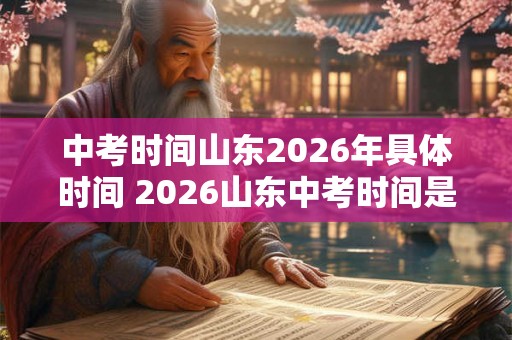 中考时间山东2026年具体时间 2026山东中考时间是什么时候 中考时间山东2026年具体时间 2026山东中考时间是什么时候