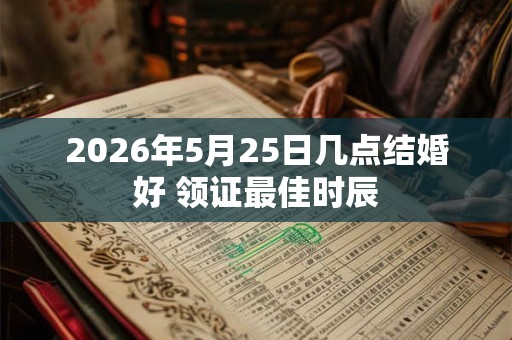 2026年5月25日几点结婚好 领证最佳时辰 2026年5月25日几点结婚好 领证最佳时辰