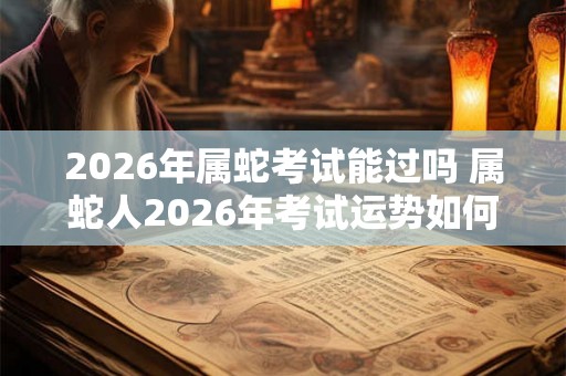 2026年属蛇考试能过吗 属蛇人2026年考试运势如何