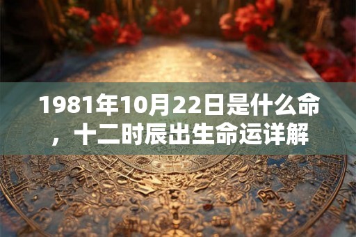 1981年10月22日是什么命,十二时辰出生命运详解 1981年10月22日是什么命,十二时辰出生命运详解