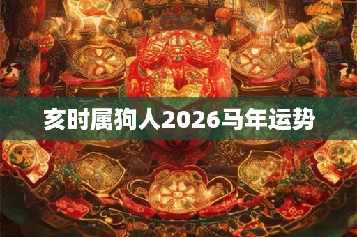 亥时属狗人2026马年运势