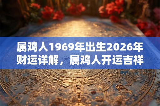 属鸡人1969年出生2026年财运详解，属鸡人开运吉祥物？