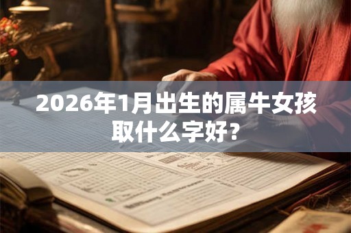 2026年1月出生的属牛女孩取什么字好？