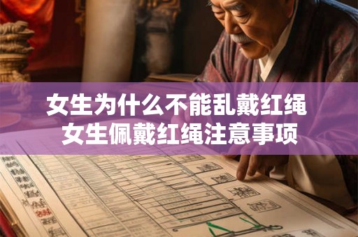 女生为什么不能乱戴红绳 女生佩戴红绳注意事项 女生为什么不能乱戴红绳 女生佩戴红绳注意事项