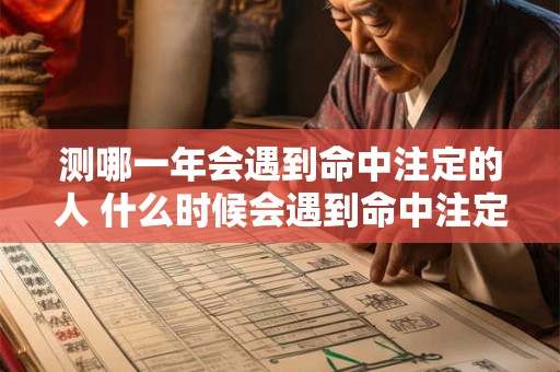 测哪一年会遇到命中注定的人 什么时候会遇到命中注定的人