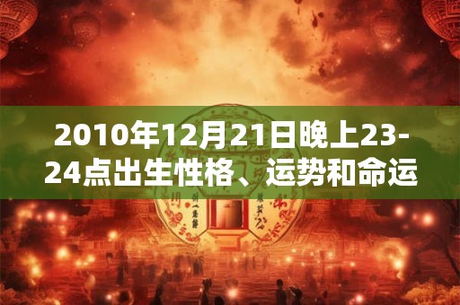 2010年12月21日晚上23-24点出生性格、运势和命运 2010年12月21日晚上23-24点出生性格、运势和命运