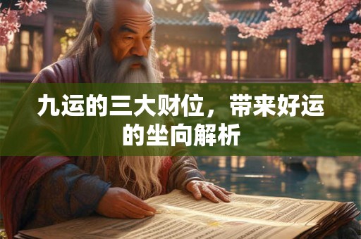 九运的三大财位，带来好运的坐向解析
