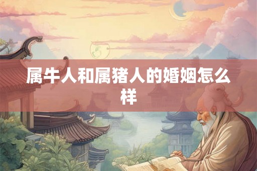 属牛人和属猪人的婚姻怎么样