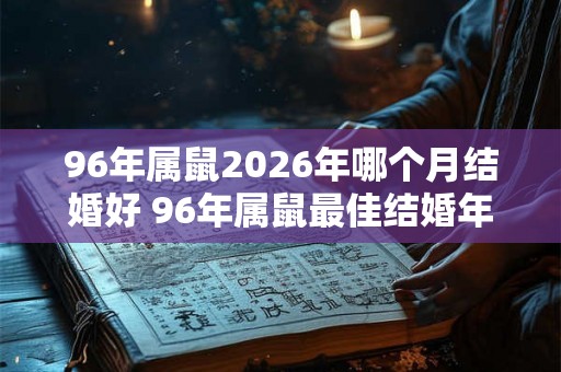 96年属鼠2026年哪个月结婚好 96年属鼠最佳结婚年龄 96年属鼠2026年哪个月结婚好 96年属鼠最佳结婚年龄