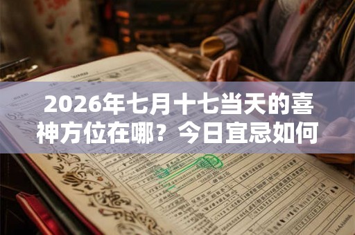 2026年七月十七当天的喜神方位在哪?今日宜忌如何 2026年七月十七当天的喜神方位在哪?今日宜忌如何