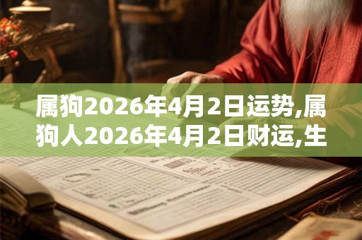 属狗2026年4月2日运势,属狗人2026年4月2日财运,生肖狗2026年4月2日运势