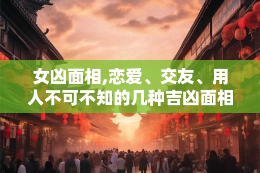 女凶面相,恋爱、交友、用人不可不知的几种吉凶面相 女凶面相,恋爱、交友、用人不可不知的几种吉凶面相