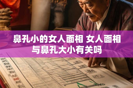 鼻孔小的女人面相 女人面相与鼻孔大小有关吗