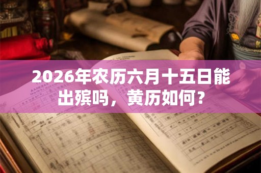 2026年农历六月十五日能出殡吗,黄历如何? 2026年农历六月十五日能出殡吗,黄历如何?