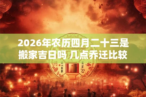 2026年农历四月二十三是搬家吉日吗 几点乔迁比较好