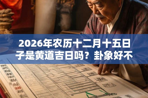 2026年农历十二月十五日子是黄道吉日吗？卦象好不好？