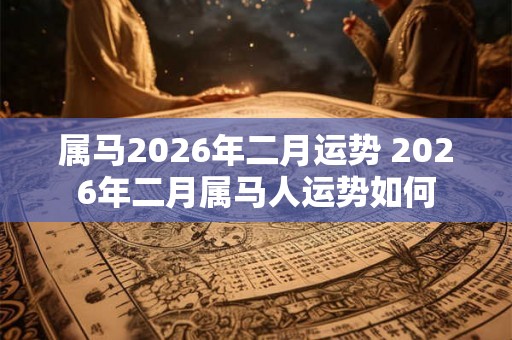 属马2026年二月运势 2026年二月属马人运势如何